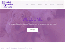 Tablet Screenshot of barkingbeautiesdogspa.com